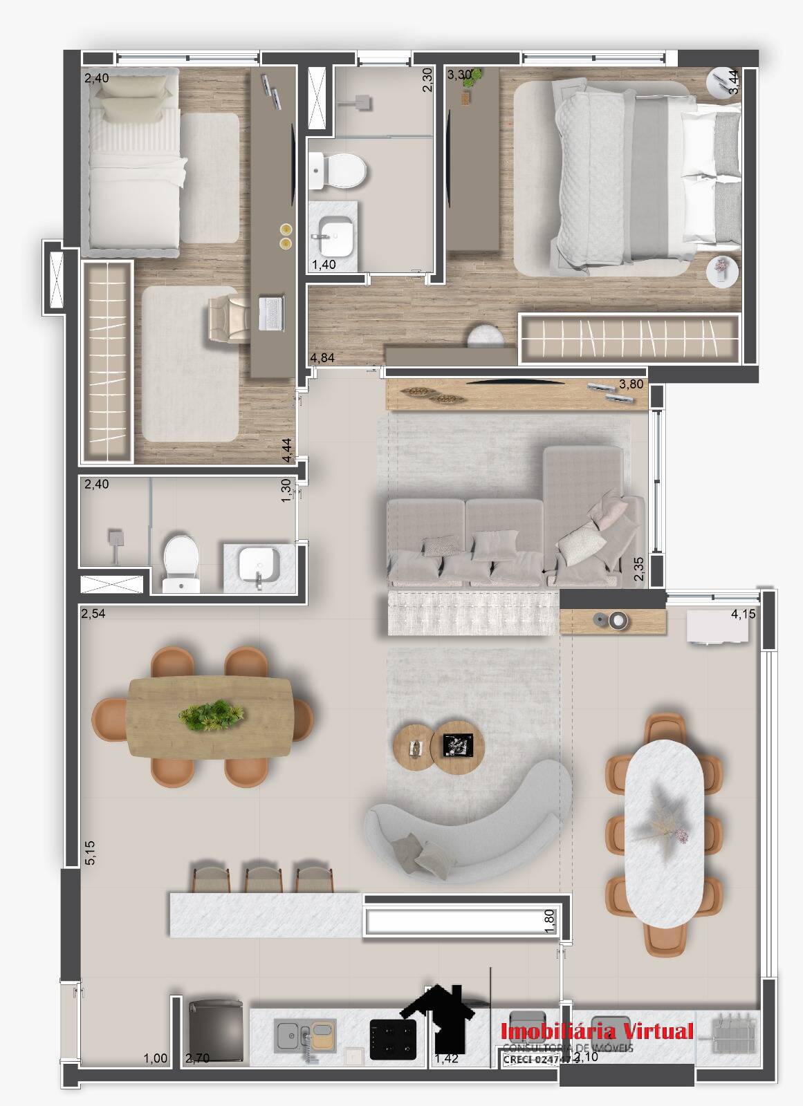 Apartamento à venda com 2 quartos, 73m² - Foto 6