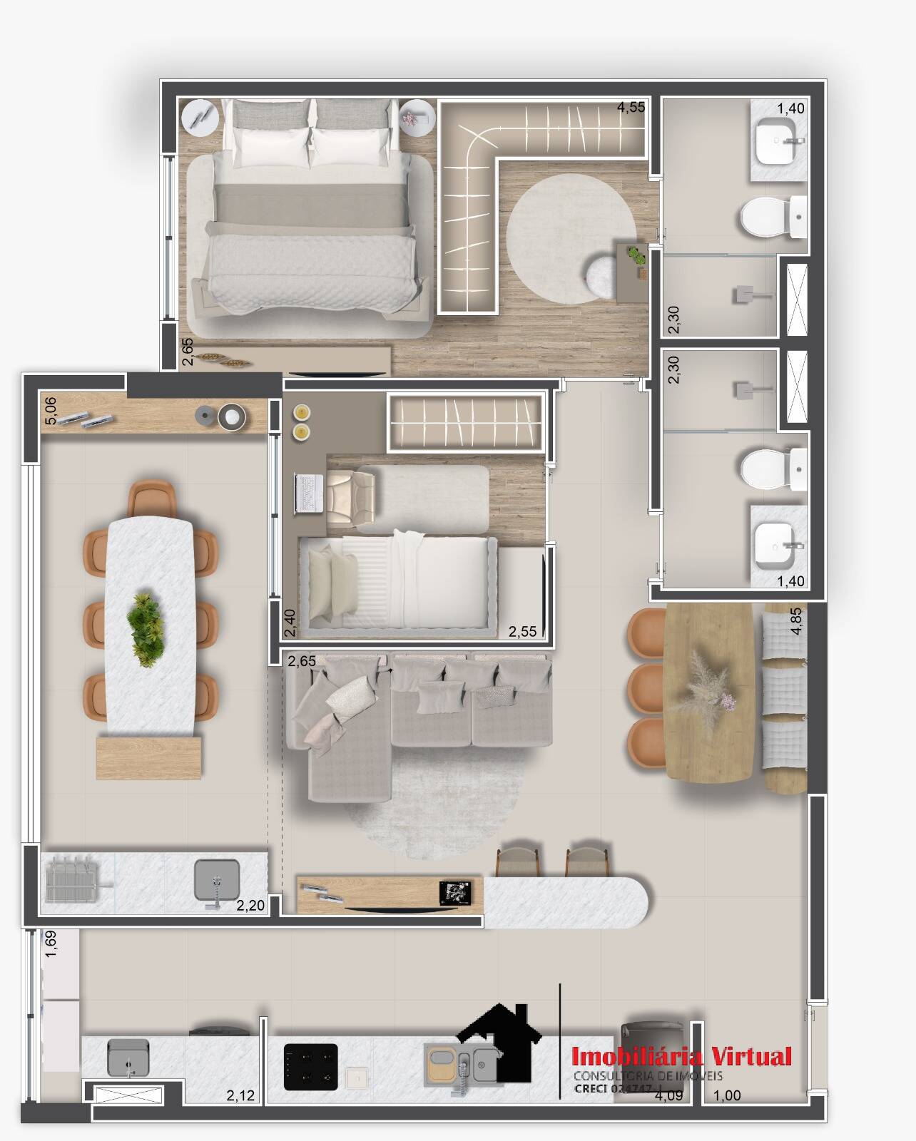 Apartamento à venda com 2 quartos, 73m² - Foto 31